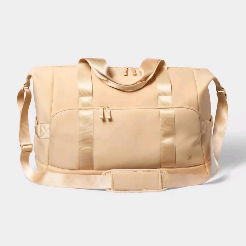 Faux Neoprene Weekender Bag - All In Motion Tan: Softside Carry-On Luggage
